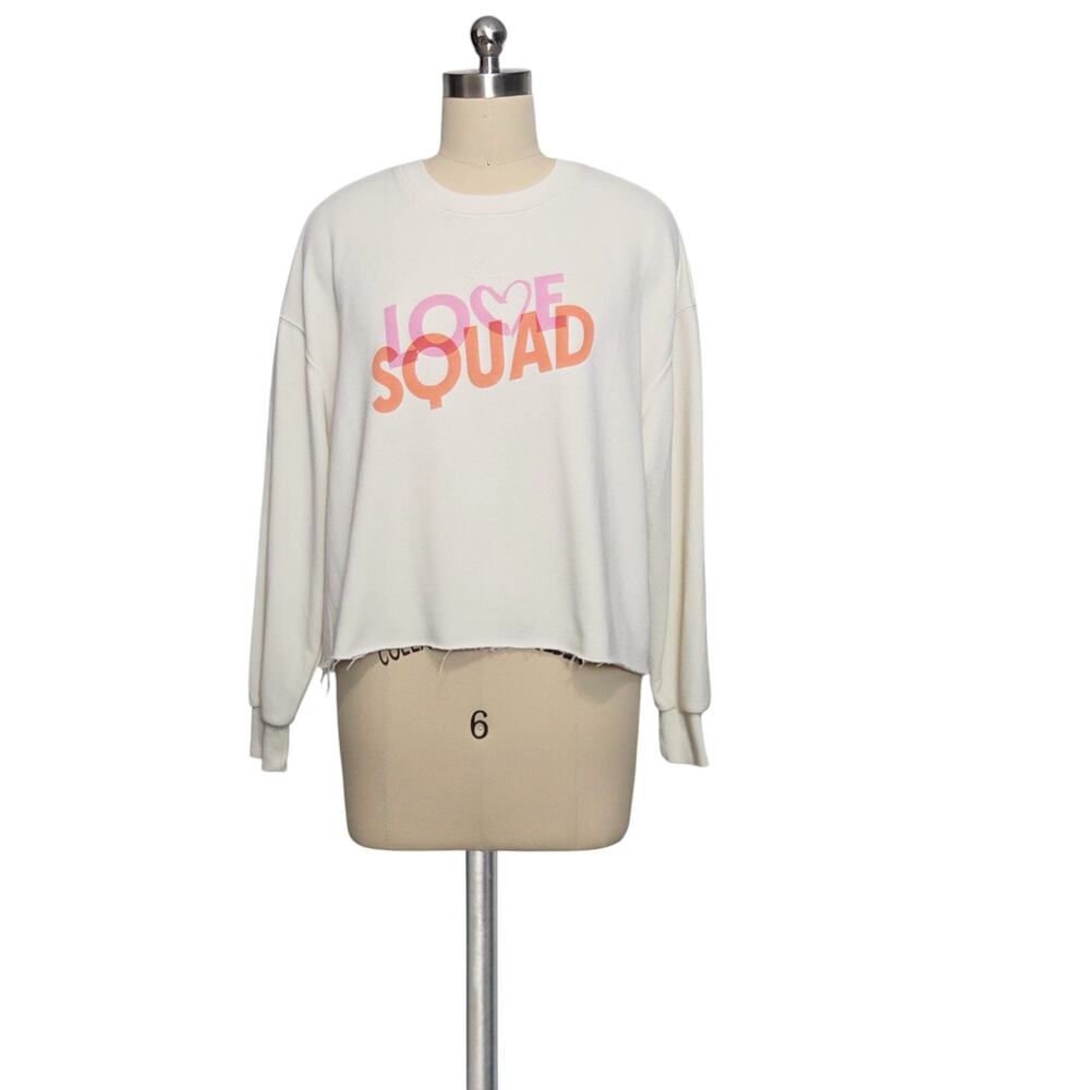 Evereve LOVE SQUAD Distressed Oversized Fit Sweatshirt M/L